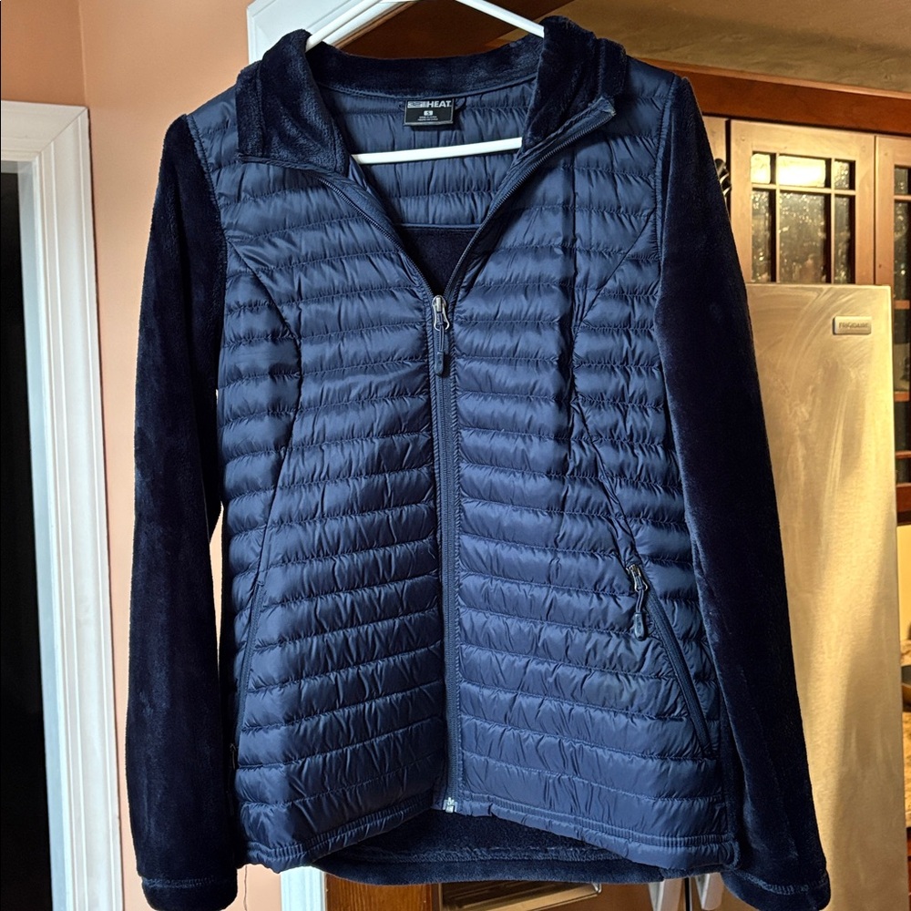 32 Degrees Women's Dark Blue Teddy Jacket